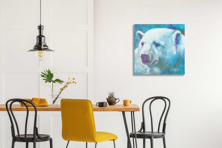 Arctic Strength | Polar Bear Wildlife Painting by Stephen Fishwick ...