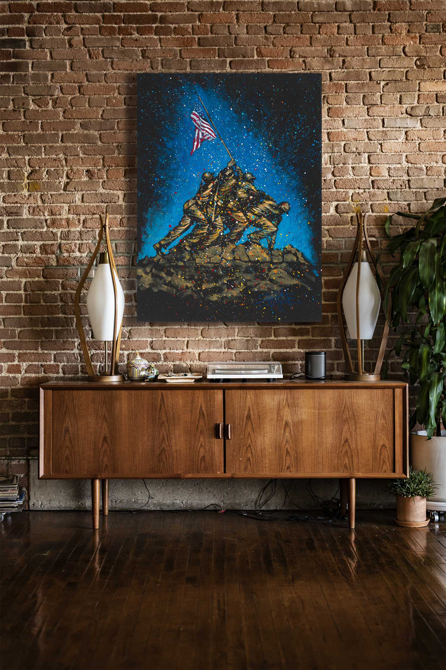 Iwo Jima | Patriotic WWII Tribute Painting by Stephen Fishwick