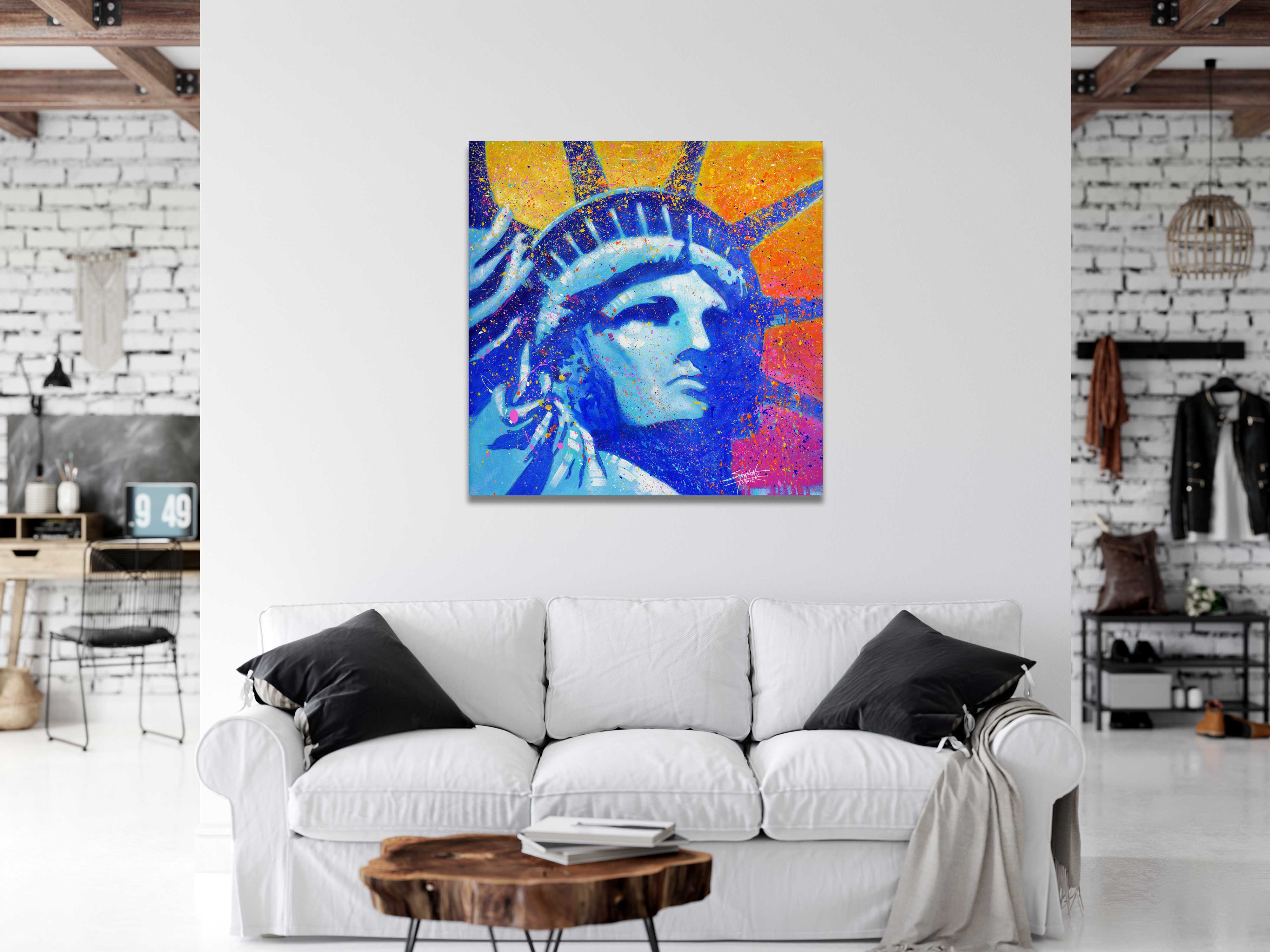 Liberty | Modern Pop Art Statue of Liberty Painting by