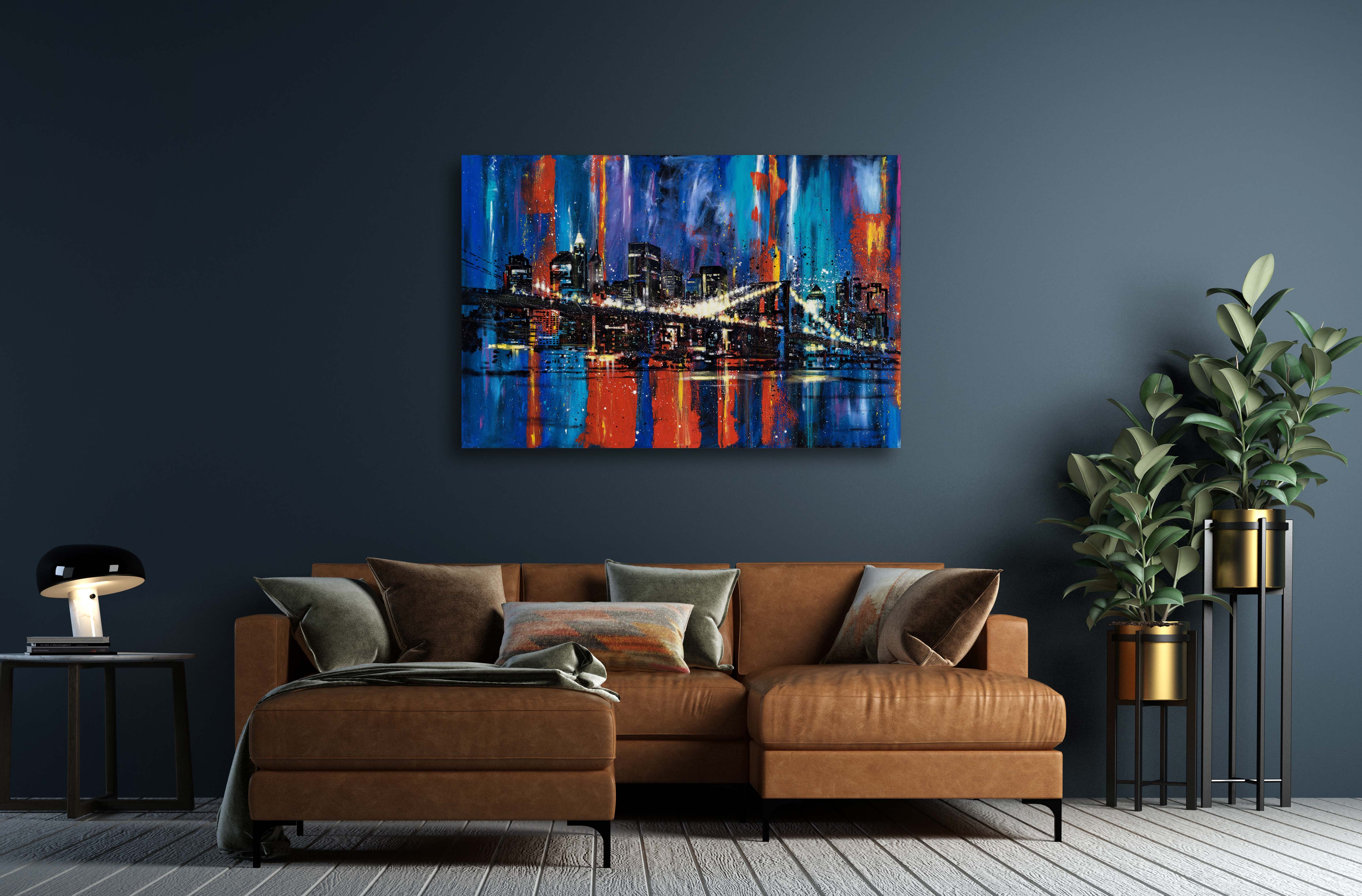 アンタイトルド・シティスケイプ (The Untitled Cityscape) New York City Lights And Skyline At Jigsaw Puzzle by Photography