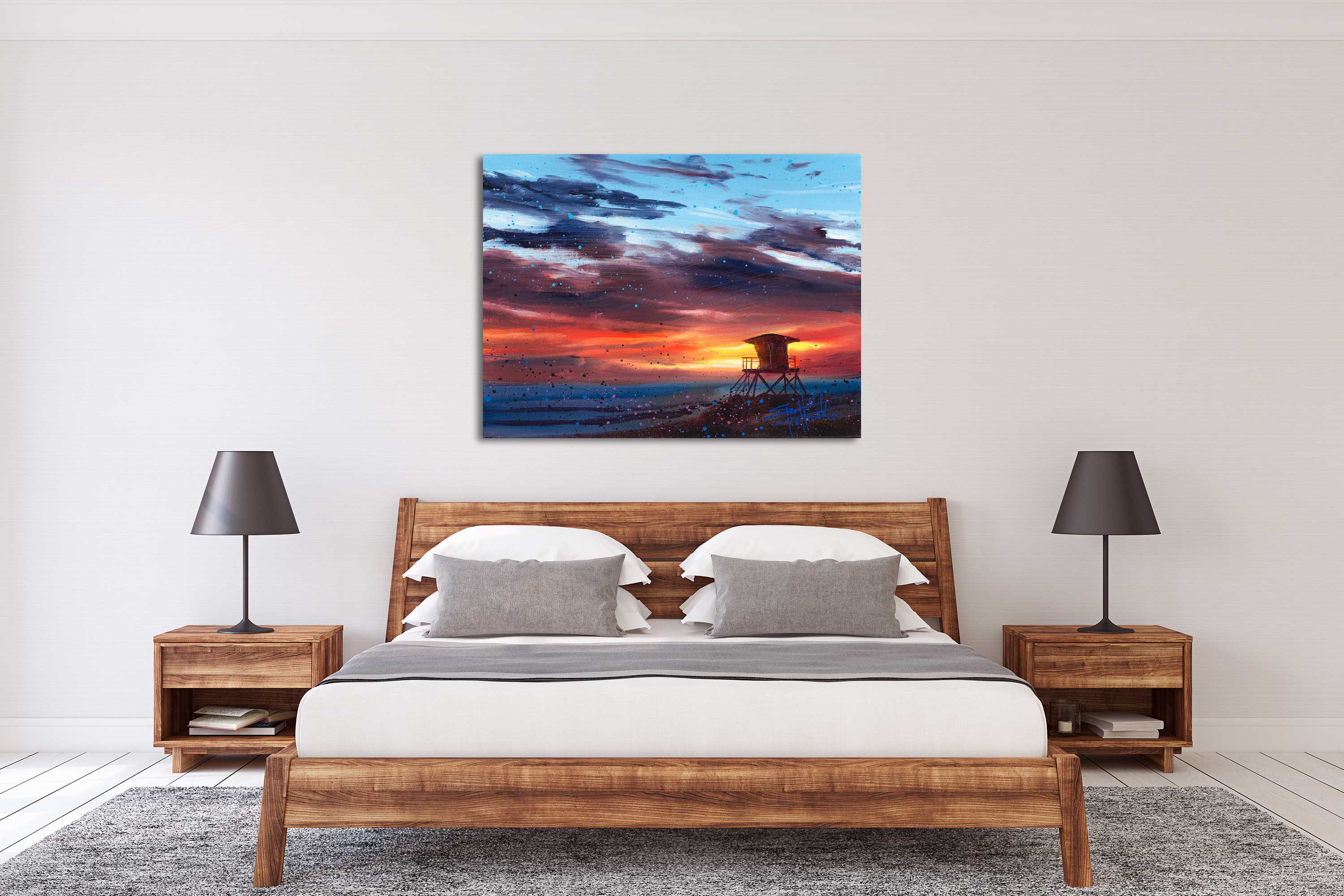 Watchtower 23 | California Beach Sunset Painting by Stephen